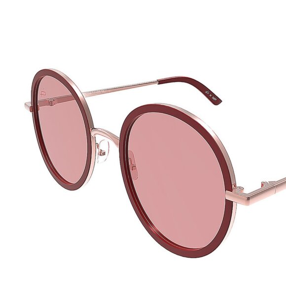 Prive Revaux x Madelaine Round Street Burgundy Sunglasses - Picture 8 of 10